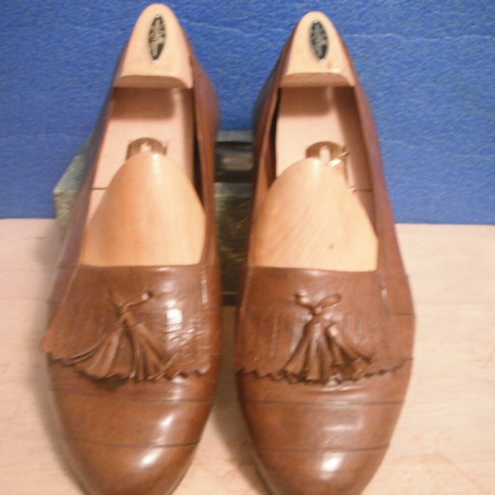 Vintage Stanley Blacker novelty medium brown loafer loafer